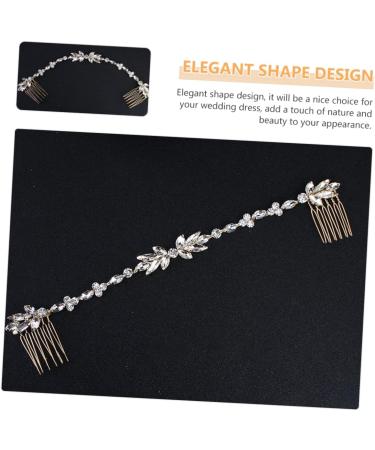 Ipetboom Bridal Wedding Comb Bridal Hair Vines Bridal Hair Accessories Wedding Accessories Rose Gold Hair Vine Bridal Hair Clip Rhinestone Vine for Hair Modeling Hair Piece Bride Zircon - Buy Online on GoSupps.com