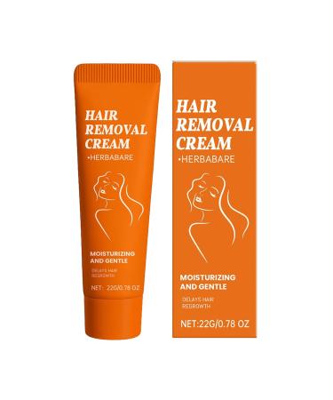 Pruojhw Facial Hair Removal Cream - Gentle and Soothing Lotion 22g - Upper Lip Hair Removal Cream - For Women and Girls Daily Home Use Long-Term Nighttime Use