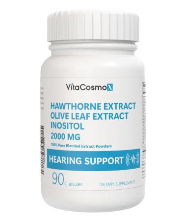 VitaCosmoX Hearing Support Supplement 90 Vegetarian Capsules 30 Servings Gluten Free Non-GMO and Vegetarian Friendly