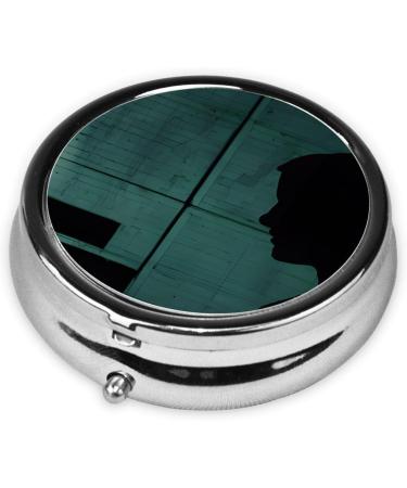 Hacker Attack Printed Mini Round Pill Box | 3 Compartment Travel Pill Organizer | Portable Medicine Case for Home & Office - Buy Online on GoSupps.com