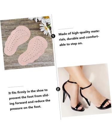 NOLITOY Forefoot Pad Insoles for Heels - Non-Slip Leather Half Pads for Women - Sweat Absorbent Shoe Comfort - 2 Pairs - Buy Online on GoSupps.com
