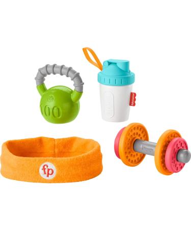 Fisher-Price Teething Toys and Rattles for Newborns, Funny Baby Biceps Gift Set, 4 Pieces