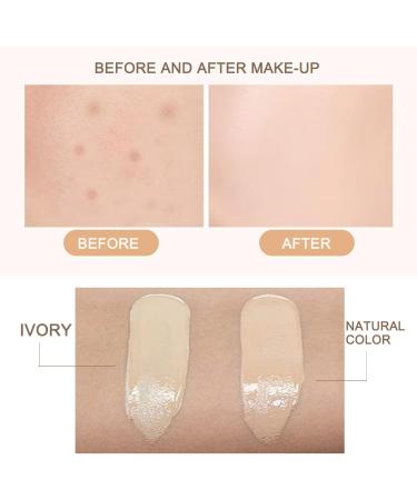 Skin tone adjustment CC cream SPF50 CC cream face sunscreen and foundation Concealer brightens skin tone moisturizer Self-adjusting CC cream for mature skin Natural+ivory - Buy Online on GoSupps.com