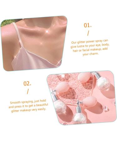 FOMIYES Glitter Eye Shadow High Gloss Dusting Hair Body Spray Glitter Face Highlighter Body Highlighter Spray Powder Miss Flash 7.5x7cm Pink - Buy Online on GoSupps.com