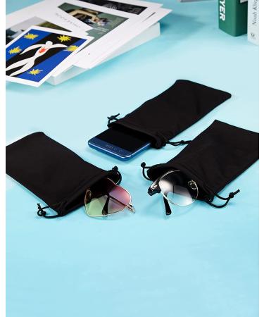 40 Pack Black Microfiber Glasses Sunglasses Case Pouch Bag with 2 Cleaning Cloths - Buy Online on GoSupps.com