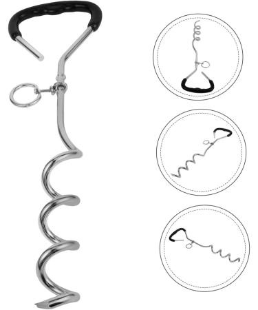 Milist Dogs Pile Floor Anchor: Durable Metal Spiral Dog Tie-Out Stake for Secure Outdoor Pet Leash - Buy Online on GoSupps.com