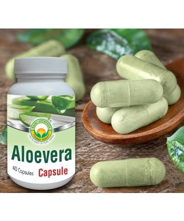 BASIC AYURVEDA Aloe Vera Capsules - 460 MG | Support Gut Health, Digestive Health & Immune Health | Natural Herbal Supplement | Helps Maintain Balanced Stomach Acidity, Aloin Free | 40 Capsules - Buy Online on GoSupps.com