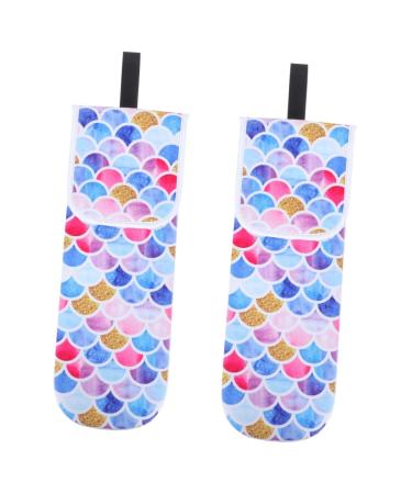 MAGICLULU 2 Pcs Curling Iron Storage Hair Dryer Portable Blow Dryer Hanging Hair Curler Pouch Travel Organizer