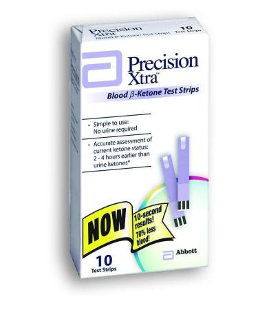 Precision Xtra Blood Ketone Test Strips - 10 ea - in Box