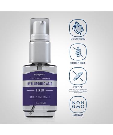 Piping Rock Hyaluronic Acid Serum for Face - Moisturizing & Cruelty-Free | 1 fl oz | International Shipping Available - Buy Online on GoSupps.com