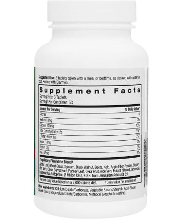 Aloe Life FiberMate Tablets - Gentle Body Detox & Stool Softener, 160 Tablets - Buy Online on GoSupps.com