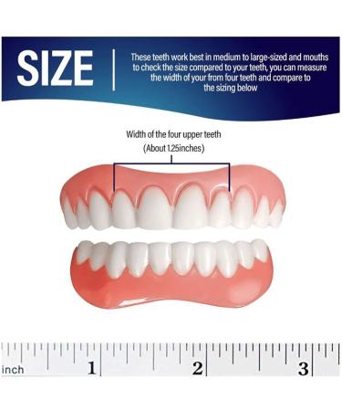 MOMBIY Teeth Veneer - Natural Shade Cosmetic Teeth Enhancer | 2pcs White Accessories for Confident Smile - Buy Online on GoSupps.com