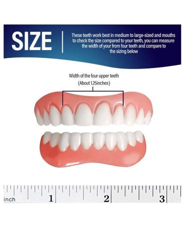 IQYU Dentures Teeth Veneer - Cosmetic Natural Shade Fix for Confident Smile | 2Pcs Clay Dentist - One Size White - Buy Online on GoSupps.com