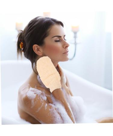 FRCOLOR 2pcs Linen Braided Exfoliating Shower Gloves | Body Scrub Mitts & Massage Mitts for Spa Quality Bath Experience - Buy Online on GoSupps.com