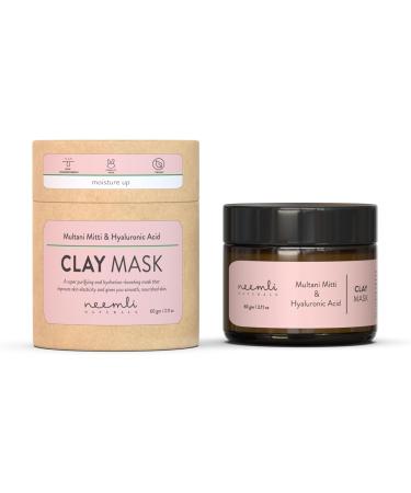 Prodsol Biotech pvt ltd Neemli Naturals Multani Mitti & Hyaluronic Acid Clay Mask Hydrates Nourishes & Softens Skin Face Mask for Glowing Skin for DeTan Detoxifying & Skin Brightening 60gm - Buy Online on GoSupps.com