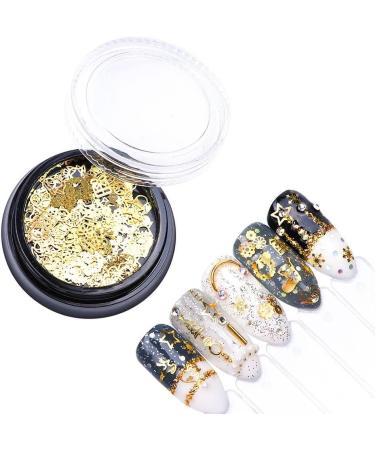 Xmas Design Ring Bell Elk Snowflake Spangles for Gel Paillettes Sequins for Nails Christmas Nail Decoration Gold Glitter Flakes Nails Sequins - Buy Online on GoSupps.com