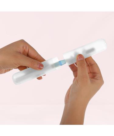 VOCOSTE Toothbrush Travel Case - 2 Pcs Lightweight Plastic Holders for Travel & Business | Compact White Design 7.48 x 1.06 - Buy Online on GoSupps.com