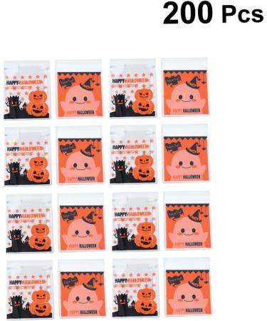 ifundom 200 Pcs Sweet Bags halloween party decoration spider treat bag Cellophane Treat Bags halloween party supplies popcorn bags cookie packaging bags cookie bag cute self adhesive bag - Buy Online on GoSupps.com