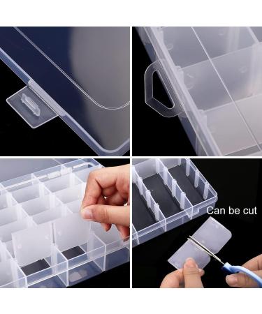 UOONY 3 Pack 36 Grids Plastic Organizer Box with Adjustable Dividers - Craft & Jewelry Storage Container with 400pcs Label Stickers - Buy Online on GoSupps.com