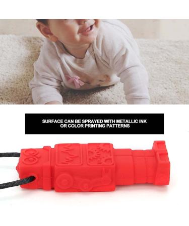 Buy Food Grade Silicone Baby Teether Safe Teething Aid & Chew Pendant Necklace (Red) for Infants - Buy Online on GoSupps.com