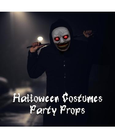 Bekrgwiy Halloween Mask Smiling Demons Horror Mask Scary Mask for Adult Halloween Creepy mask Halloween Cosplay Scary Mask Halloween Novelty Mask with Red Eyes for Adult White - Buy Online on GoSupps.com