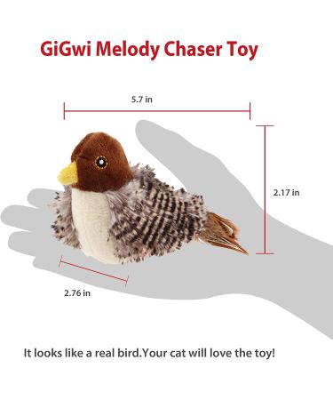 Gigwi Interactive Cat Toy - Real Chirping Bird Sound | Feather & Plush Design for Indoor Cats | Relieves Boredom - Buy Online on GoSupps.com