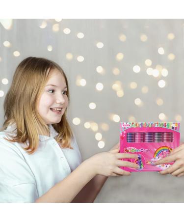Kids Hair Chalk Comb Set - Washable Temporary Hair Dye for Ages 5-10 | Perfect Birthday Party Gift | Cosplay and DIY Fun | Blue, Pink, Purple, Green, Orange, Yellow | Christmas Upgrade - Buy Online on GoSupps.com