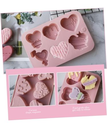 Alipis 2pcs Heart Chocolate Mold DIY Candle Mould Heart Shaped Dessert Mold Tray Mousse Pink - Buy Online on GoSupps.com
