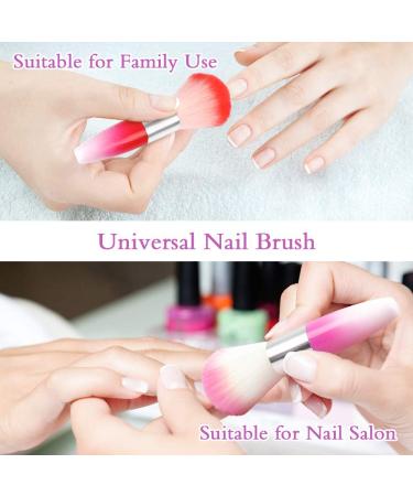 Nail Powder Brush Set - 4 Pcs Nail Dust Cleaner Brushes for UV Gel & Acrylic Nails | Nail Art Essentials in Red Pink Purple & Green - Buy Online on GoSupps.com