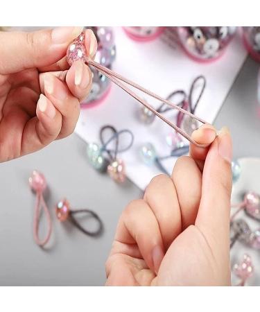 20 Pcs Children Elastic Hair Ties - Blingbling Candy Colors - Ponytail Holder Accessories for Kids & Teens - Buy Online on GoSupps.com