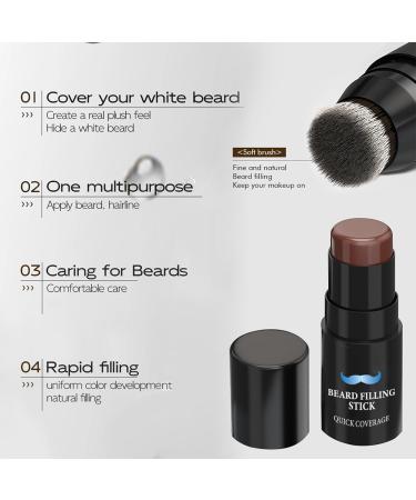 Remplisseur Barbe Homm Finition Naturelle | Cr me Correctrice R sistante Eau Et Transpiration 7g | Couverture Cheveux Fins Maquillage Visage Longue Dur e Stylisation Et Coloration - Buy Online on GoSupps.com
