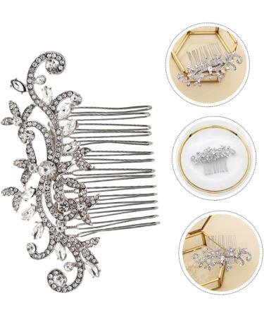 MERRYHAPY 1pc Comb Hair Barrettes Wedding Shiny Headdress Headwear Decor Pinwheel Hair Clip Bride Hair Clip Rhinestone Hair Accessories Bridal Headdress Women Pearl Hair Pin Delicate Alloy - Buy Online on GoSupps.com