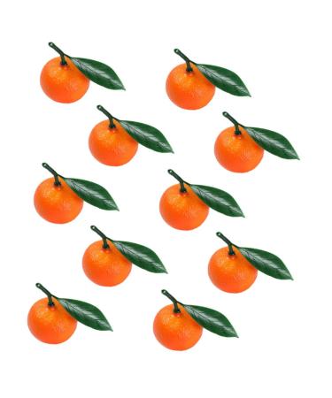 Zerodeko Fake Fruits 10pcs Stand for Decoration Simulation Oranges Ornament Realistic Oranges Artificial Fruit Decor Faux Tangerines Fake Oranges Layout Scene Decor Toy Set Foam Desktop