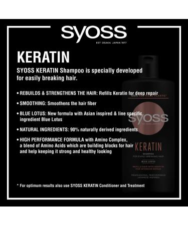 Syoss Keratin Hair Perfection Shampoo 16.9 fl oz - Nourish & Strengthen Hair | International Shipping Available - Buy Online on GoSupps.com