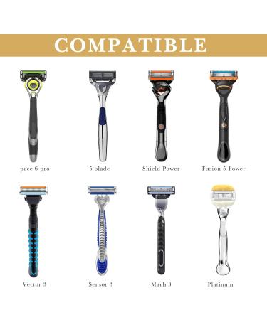 Linkidea Hard-Shell Thickened Razor Storage Bag Portable Razor Accessories Storage Bag Suitable for ProGlide Shield Power Fusion 5 Power Mach 3 Sensor 3 (Gold) - Buy Online on GoSupps.com