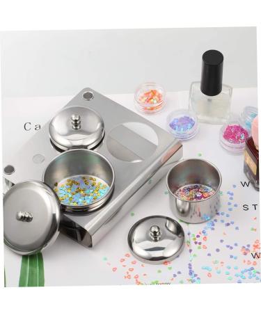 Manicure Container Liquid Powder Cup Crystal Tools Dispensing Container With Lid for Women nail liquid dish - Buy Online on GoSupps.com