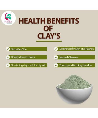 Yogi's Gift Pack of 5 Clays for Mask and Soap Making - Rose, French Green, Kaolin, Moroccan Red, Bentonite Clay - 8oz Each - Best Variety Pack for DIY Projects - Buy Online on GoSupps.com