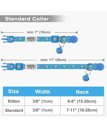 Tagme Cat Neck Band - Reflective 2-Pack with Name/Address Shield for Cats & Puppies | Sky Blue 18-28 cm - Buy Online on GoSupps.com