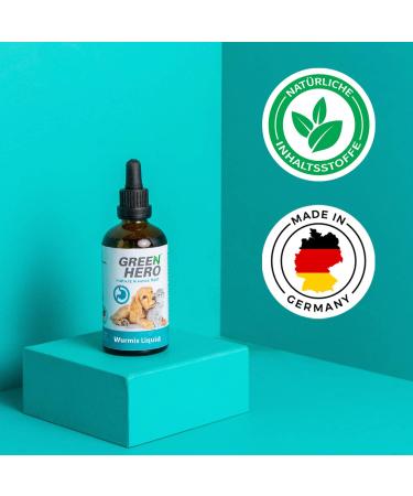 Green Hero Wurmix Liquid 100ml | Natural Worm Cure for Dogs & Cats | Anti-Worms & Prevention - Buy Online on GoSupps.com