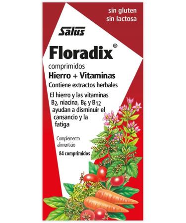 Floradix Tablets 84pk - Natural Iron Supplement for Energy and Vitality - Buy Online on GoSupps.com