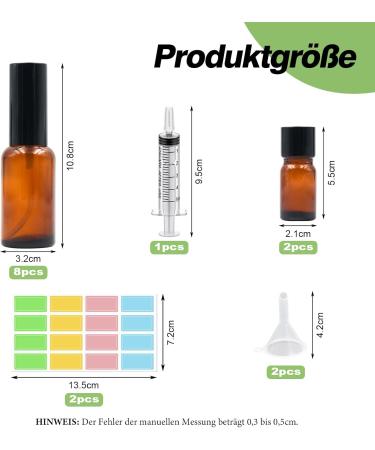 Brown Glass Spray Bottle - UV-Resistant 30ml Atomizer for Essential Oils Cosmetics & Cleaning | Durable & Stylish for Aromatherapy & Massage - Buy Online on GoSupps.com