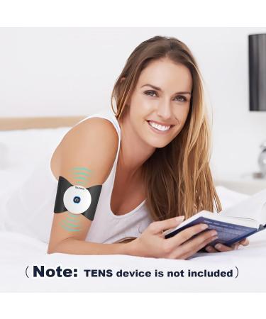 Premium Wireless TENS Unit Electrode Pads | Reusable Self Adhesive 3.5mm Connector Non-Irritating Design - Black - Buy Online on GoSupps.com