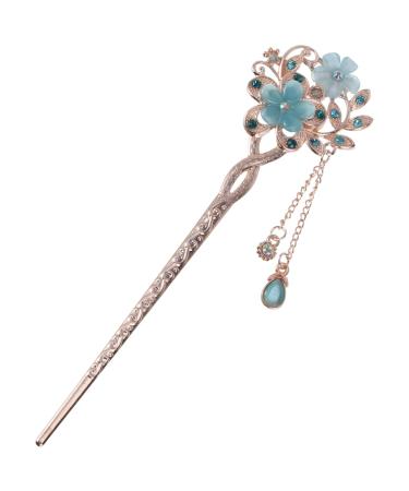 Vintage Hair Stick Opal Hair Chopsticks Hair Decor Chinese Hairpins Old Hair Clip (Blue) 1 piece (1 pack) - Buy Online on GoSupps.com