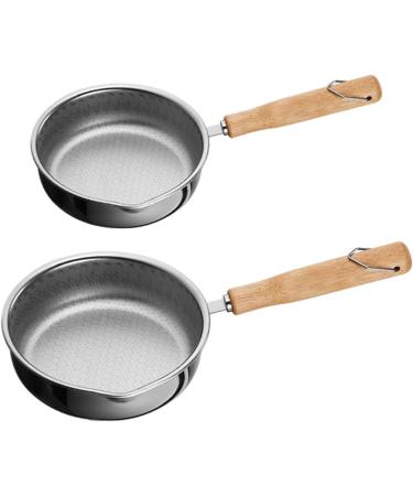 316 Stainless Steel Frying Pan Non-Stick Deep Pan Steak Pots Kitchen Utensil Suitable for Hobs Stainless Steel 316 Pan - Buy Online on GoSupps.com
