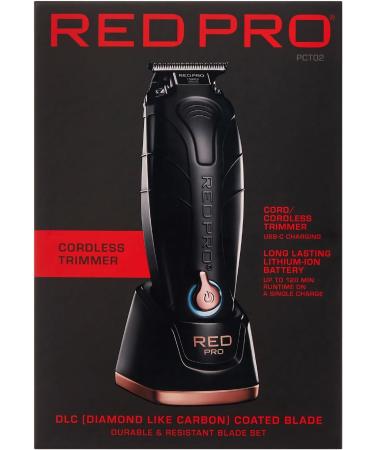 RED Pro Cordless Hair Finishing Trimmer for Men | Electric Wireless Beard Detailer - Matte Black T-Blade & Zero Gapped Ideal for Barbers & Stylists - Buy Online on GoSupps.com