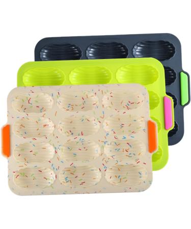 MAGICLULU Silicone Muffin Tin 2 Pcs Silicone Cake Mold Silica Gel Biscuit Cookie Plate Silicone Mold 34.5x23.8cmx2pcs - Buy Online on GoSupps.com