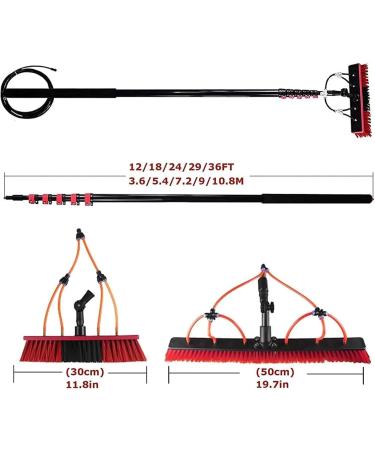 Water Fed Pole Window Cleaning Pole Water Fed Telescopic Brush/Extendable Cleaner Conservatory Roof Suitable For Photovoltaic Panel Cleaningtrucks Windows (Color : 30cm Size : 7.2m) 7.2m 30cm - Buy Online on GoSupps.com
