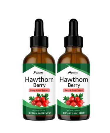 Mysurty Hawthorne Berry Supplement | Hawthorn Berry | Hawthorne Berries Liquid Drops | Liquid Drops for Men & Women | Pack 2