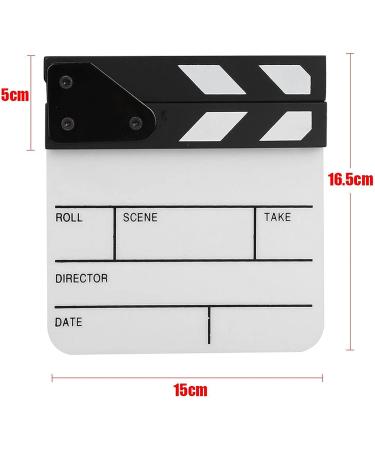 YUANJS Mini Clapperboard Acrylic Director Scene Clapperboard TV Movie Action Board Film Cut Prop with Pen(PAV1BWE3S) - Buy Online on GoSupps.com