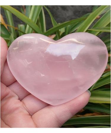 Crystal Rough 1 pcs Natural Pretty Pink Quartz Crystal Heart Decoration - Buy Online on GoSupps.com